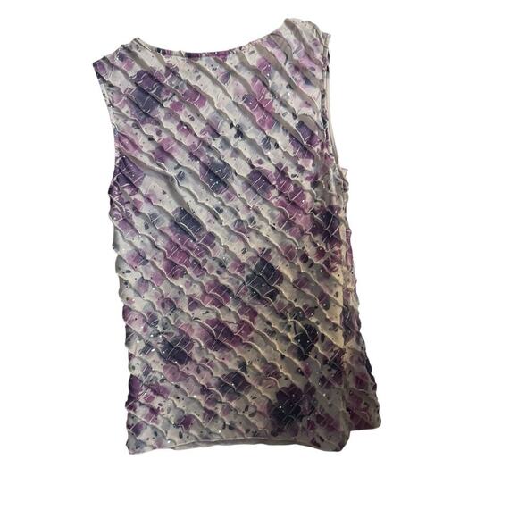 Christopher & Banks Sleeveless Textured Tops Bundle Size M Multicolor Watercolor - Picture 5 of 8